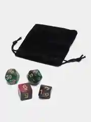 Бордовый дайсы-кубики "Галактика" для Dungeons and Dragons (ДнД), 7 штук