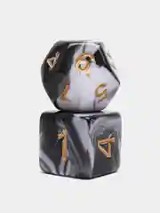 Черный кубики-дайсы игральные для Dungeons and Dragons (ДнД), набор из 7 штук