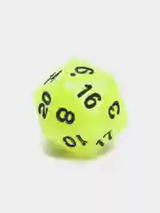 Салатовый дайсы-кубики для Dungeons and Dragons (ДнД), светящиеся в темноте, 7 штук