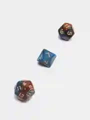 Синий дайсы-кубики "Галактика" для Dungeons and Dragons (ДнД), 7 штук
