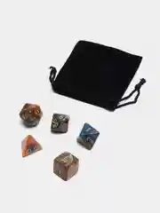 Синий дайсы-кубики "Галактика" для Dungeons and Dragons (ДнД), 7 штук