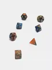Синий дайсы-кубики "Галактика" для Dungeons and Dragons (ДнД), 7 штук