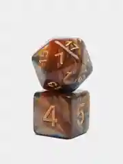 Синий дайсы-кубики "Галактика" для Dungeons and Dragons (ДнД), 7 штук