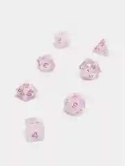 Розовый дайсы - кубики, игральные кости для Dungeons and Dragons (ДнД), набор 7 штук