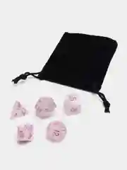 Розовый дайсы - кубики, игральные кости для Dungeons and Dragons (ДнД), набор 7 штук