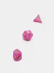 Розовый дайсы-кубики "Галактика" для Dungeons and Dragons (ДнД), 7 штук