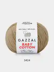 Бежевый пряжа Gazzal Baby Cotton 40% акрил 60% хлопок 50 г 165 м