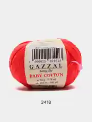 Коралловый пряжа Gazzal Baby Cotton 40% акрил 60% хлопок 50 г 165 м