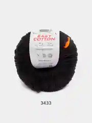 Черный пряжа Gazzal Baby Cotton 40% акрил 60% хлопок 50 г 165 м