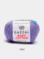 Пурпурный пряжа Gazzal Baby Cotton 40% акрил 60% хлопок 50 г 165 м