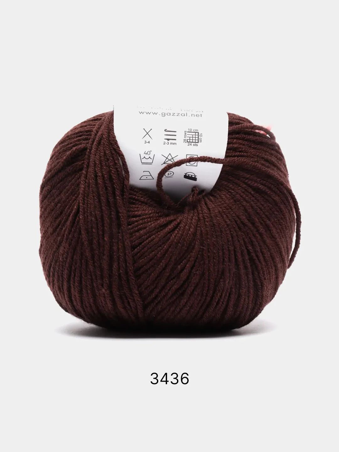 Коричневый пряжа Gazzal Baby Cotton 40% акрил 60% хлопок 50 г 165 м