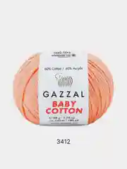 Карамельный пряжа Gazzal Baby Cotton 40% акрил 60% хлопок 50 г 165 м