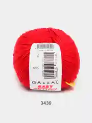 Красный пряжа Gazzal Baby Cotton 40% акрил 60% хлопок 50 г 165 м