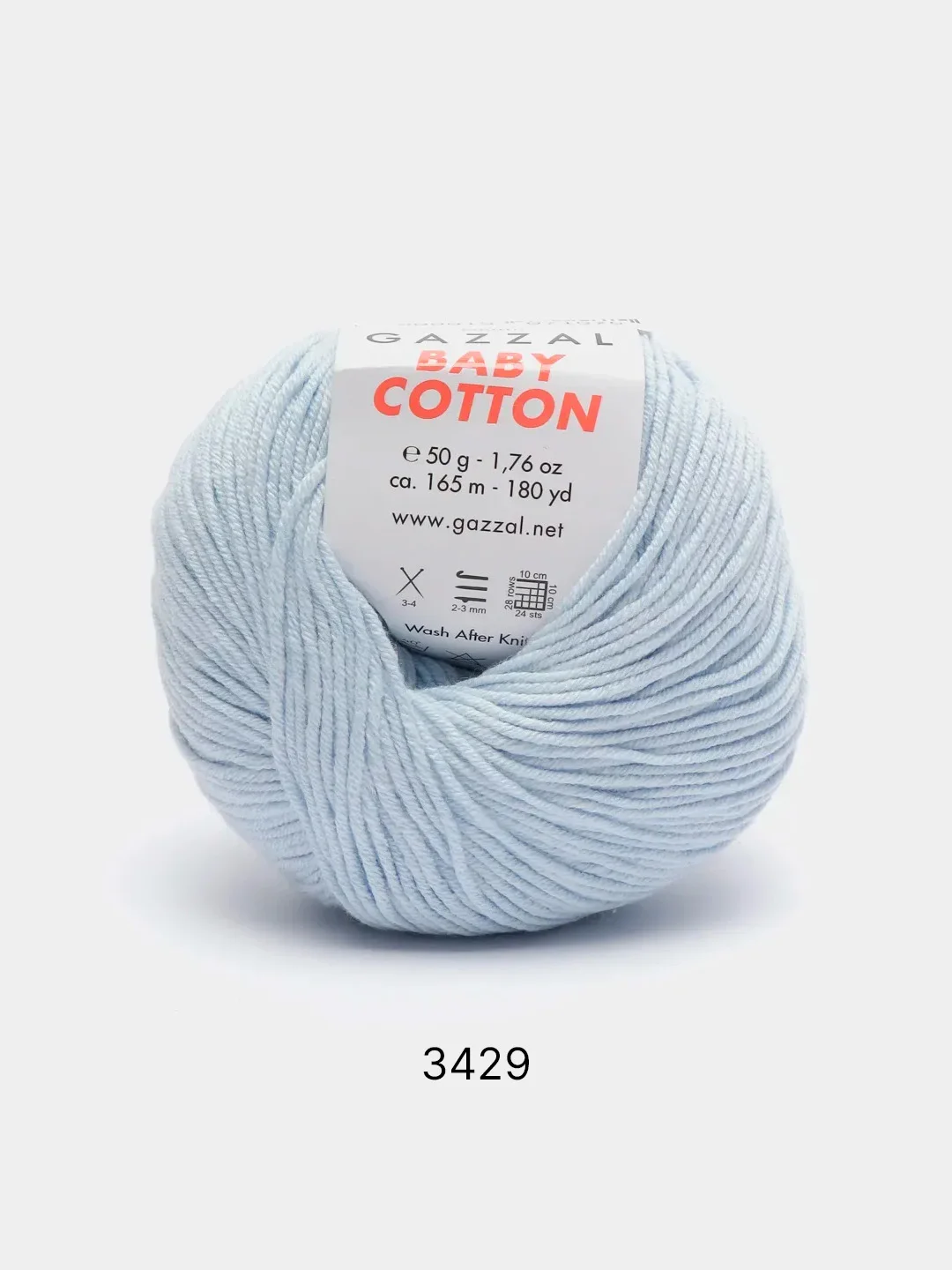 Ледяной пряжа Gazzal Baby Cotton 40% акрил 60% хлопок 50 г 165 м