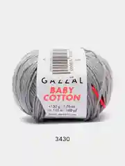 Серый пряжа Gazzal Baby Cotton 40% акрил 60% хлопок 50 г 165 м