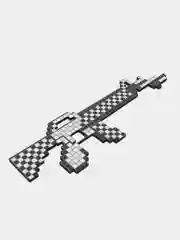 Черный деревянный "Автомат тактический" - пиксель