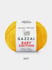 Горчичный пряжа Gazzal Baby Cotton 40% акрил 60% хлопок 50 г 165 м