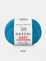 Лазурный пряжа Gazzal Baby Cotton 40% акрил 60% хлопок 50 г 165 м