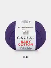 Фиолетовый пряжа Gazzal Baby Cotton 40% акрил 60% хлопок 50 г 165 м