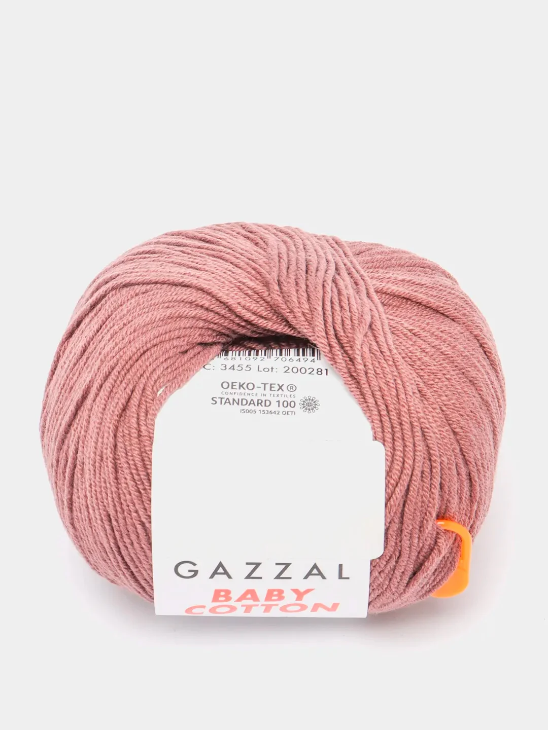 Шоколадный пряжа Gazzal Baby Cotton 40% акрил 60% хлопок 50 г 165 м