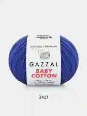 Темно-синий пряжа Gazzal Baby Cotton 40% акрил 60% хлопок 50 г 165 м