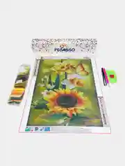 Алмазная мозаика картина стразами "Цветы", 30х40 см, без подрамника