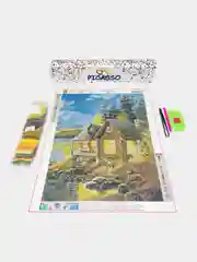 Алмазная мозаика картина стразами "Домик", 30х40 см, без подрамника