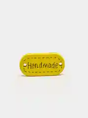 Желтый пуговицы деревянные "Hand made"