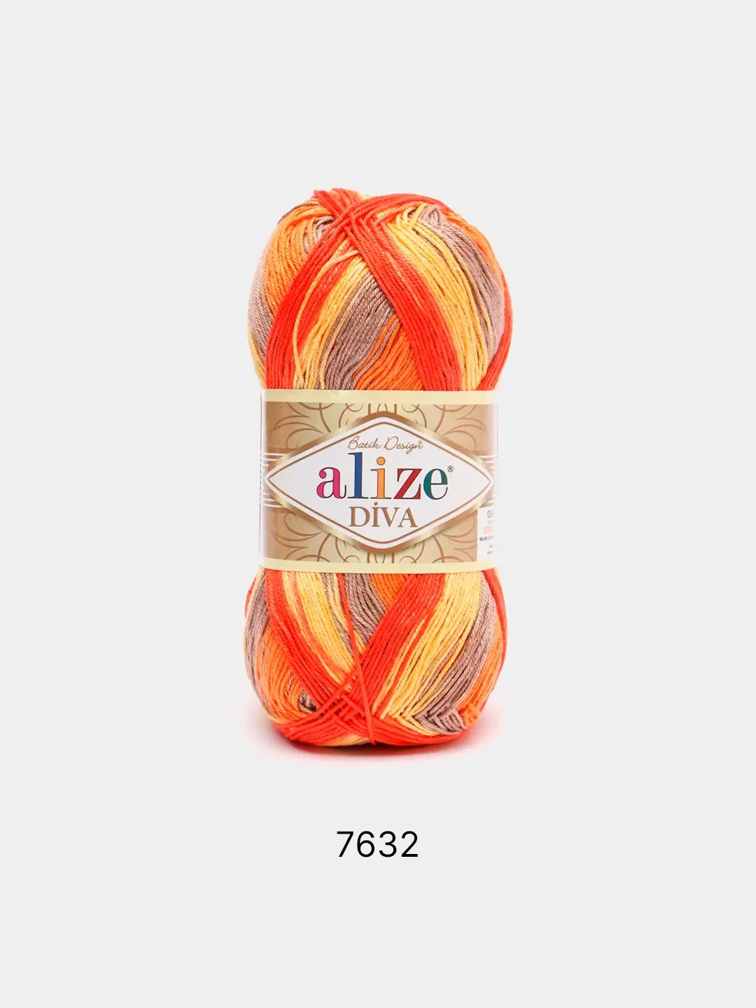 Оранжевый пряжа Alize Diva Batik 100% Микрофибра 100г 350м