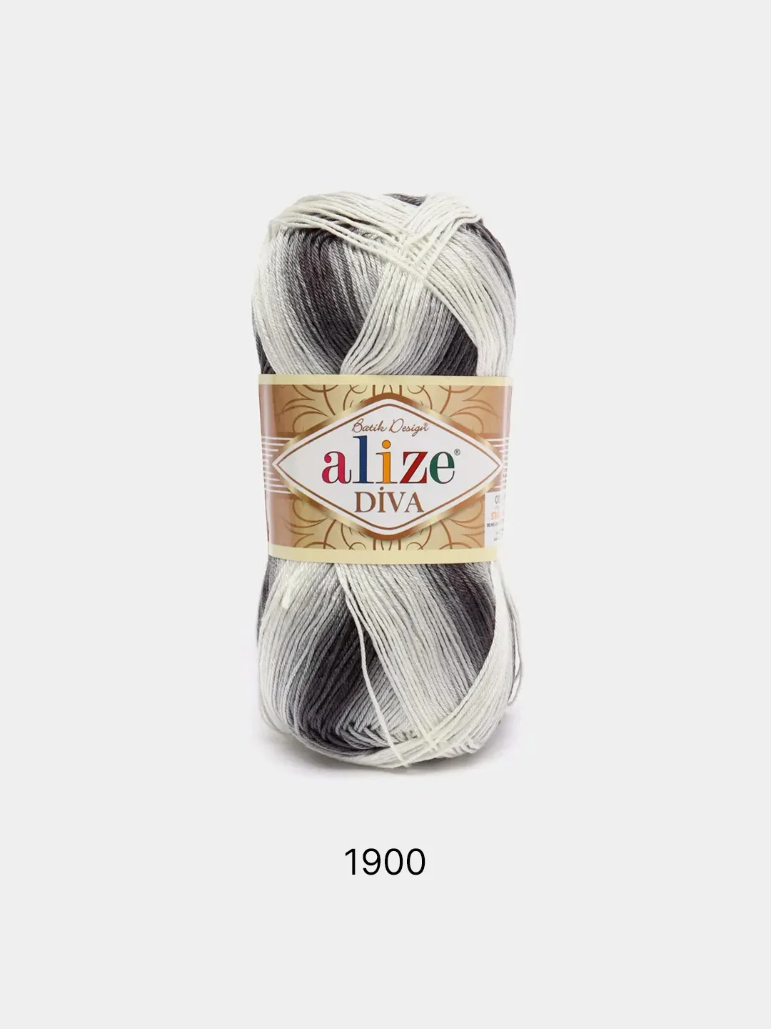Серебряный пряжа Alize Diva Batik 100% Микрофибра 100г 350м