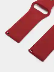 Бордовый ремешок силиконовый с кнопкой для Xiaomi, Amazfit Bip, Samsung, Huawei, 22 мм