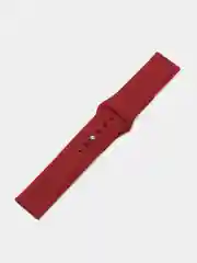 Бордовый ремешок силиконовый с кнопкой для Xiaomi, Amazfit Bip, Samsung, Huawei, 22 мм