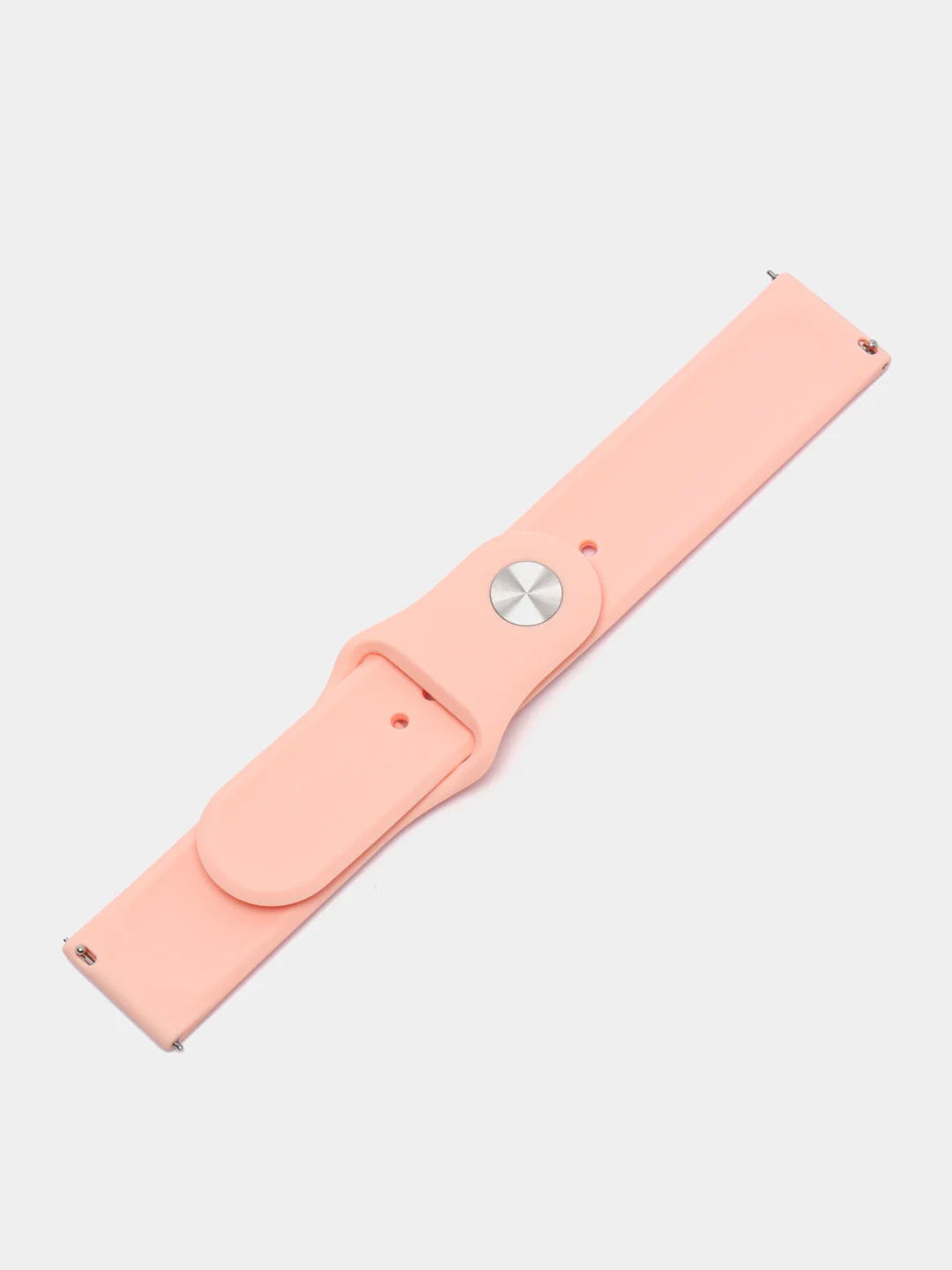 Пудровый ремешок силиконовый с кнопкой для Xiaomi, Amazfit Bip, Samsung, Huawei, 22 мм