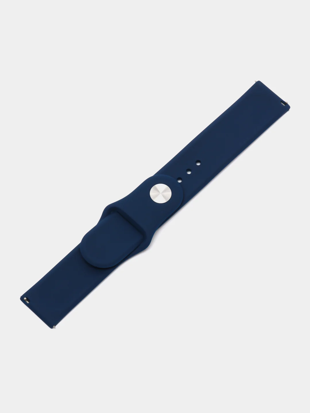 Темно-синий ремешок силиконовый с кнопкой для Xiaomi, Amazfit Bip, Samsung, Huawei, 22 мм