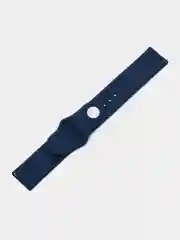 Темно-синий ремешок силиконовый с кнопкой для Xiaomi, Amazfit Bip, Samsung, Huawei, 22 мм