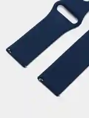 Темно-синий ремешок силиконовый с кнопкой для Xiaomi, Amazfit Bip, Samsung, Huawei, 22 мм