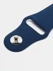 Темно-синий ремешок силиконовый с кнопкой для Xiaomi, Amazfit Bip, Samsung, Huawei, 22 мм