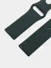 Зелёный хаки ремешок силиконовый с кнопкой для Xiaomi, Amazfit Bip, Samsung, Huawei, 22 мм
