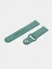 Зеленый ремешок силиконовый с кнопкой для Xiaomi, Amazfit Bip, Samsung, Huawei, 22 мм