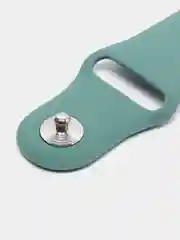 Зеленый ремешок силиконовый с кнопкой для Xiaomi, Amazfit Bip, Samsung, Huawei, 22 мм