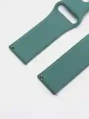 Зеленый ремешок силиконовый с кнопкой для Xiaomi, Amazfit Bip, Samsung, Huawei, 22 мм