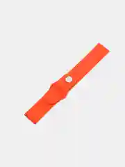 Оранжевый ремешок силиконовый с кнопкой для Xiaomi, Amazfit Bip, Samsung, Huawei, 22 мм