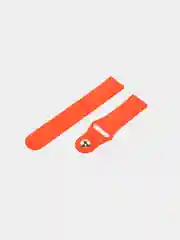 Оранжевый ремешок силиконовый с кнопкой для Xiaomi, Amazfit Bip, Samsung, Huawei, 22 мм