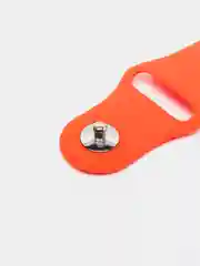 Оранжевый ремешок силиконовый с кнопкой для Xiaomi, Amazfit Bip, Samsung, Huawei, 22 мм