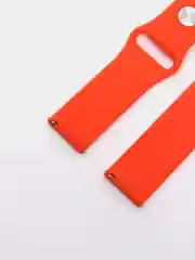 Оранжевый ремешок силиконовый с кнопкой для Xiaomi, Amazfit Bip, Samsung, Huawei, 22 мм