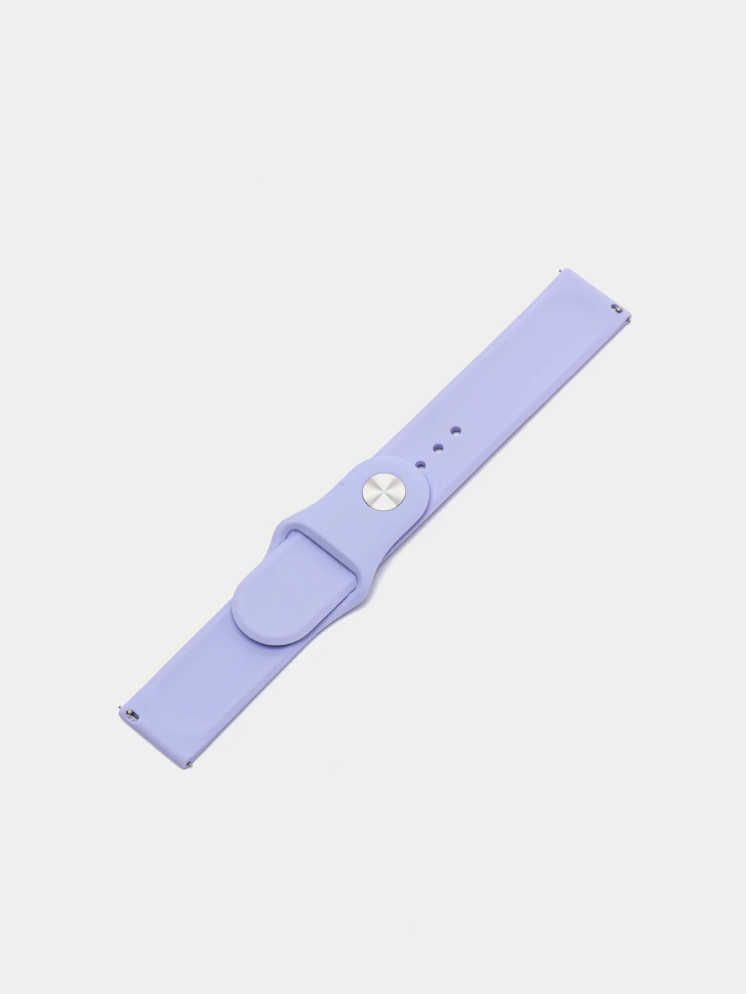 Лавандовый ремешок силиконовый с кнопкой для Xiaomi, Amazfit Bip, Samsung, Huawei, 22 мм