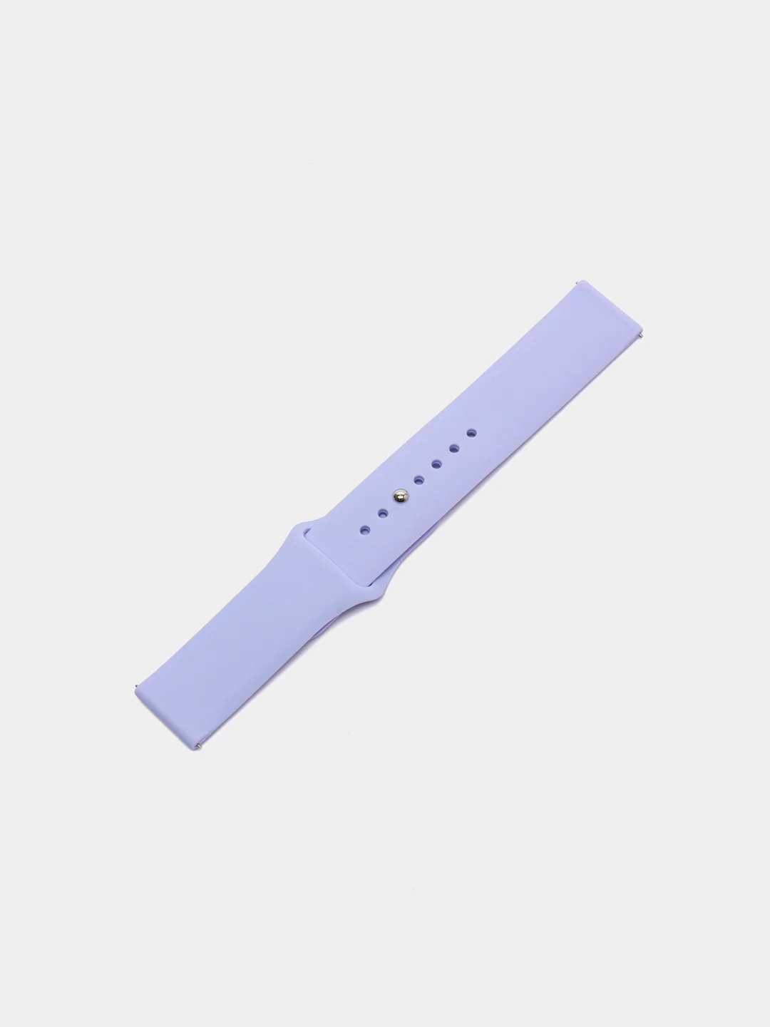 Лавандовый ремешок силиконовый с кнопкой для Xiaomi, Amazfit Bip, Samsung, Huawei, 22 мм