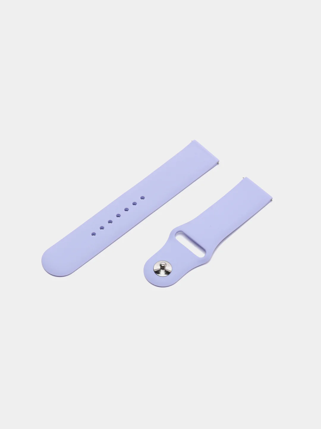 Лавандовый ремешок силиконовый с кнопкой для Xiaomi, Amazfit Bip, Samsung, Huawei, 22 мм