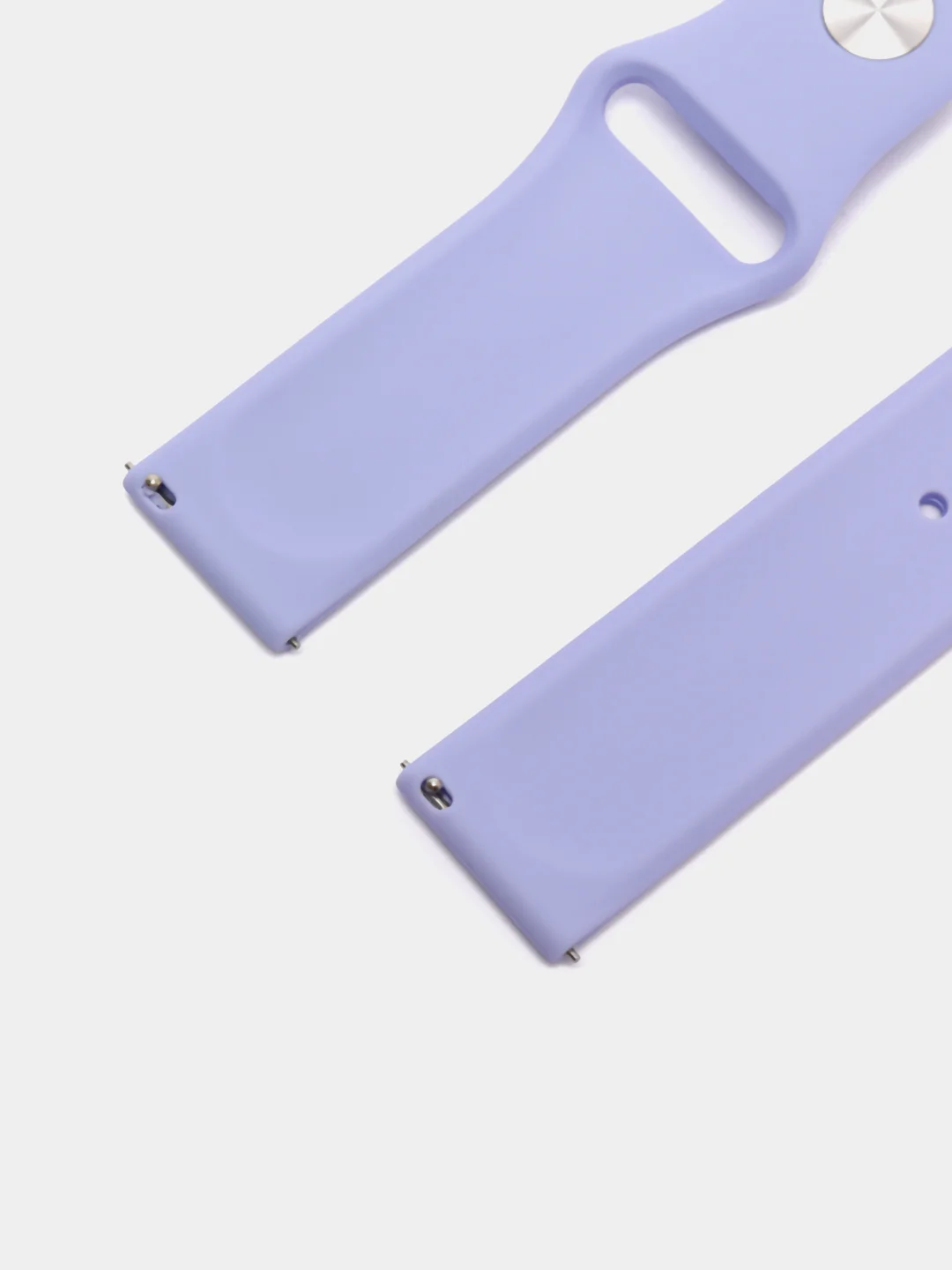 Лавандовый ремешок силиконовый с кнопкой для Xiaomi, Amazfit Bip, Samsung, Huawei, 22 мм