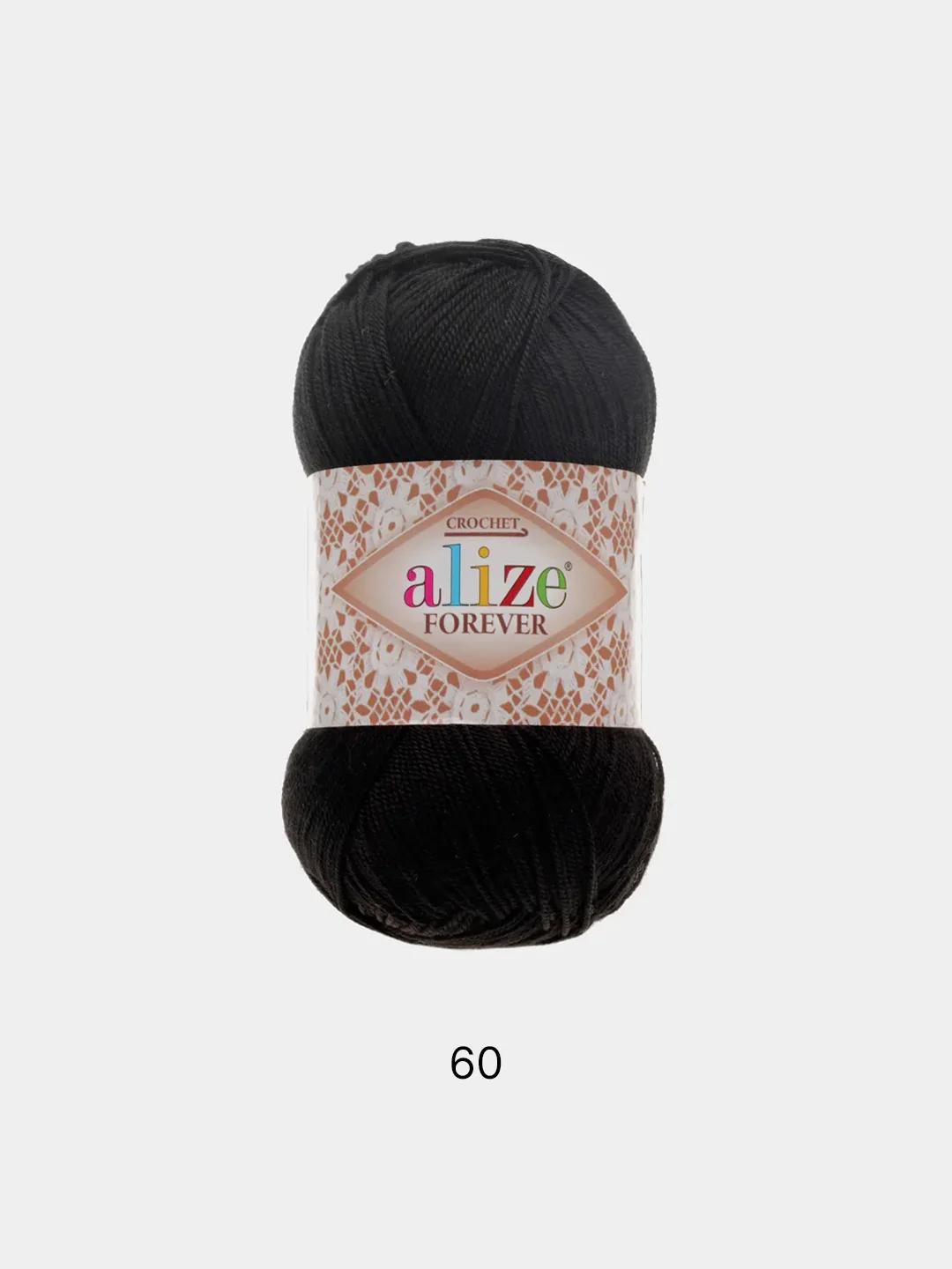 Черный пряжа Alize Forever 100% Микрофибра 50г 300м